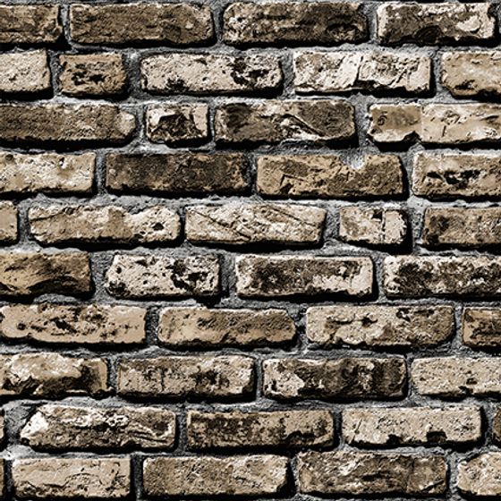 Low Poly High Detail Brick Wall 3D model
