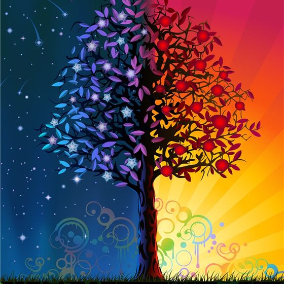 Dual-Sided Tree 3D model: A Fusion of Reality and Imagination