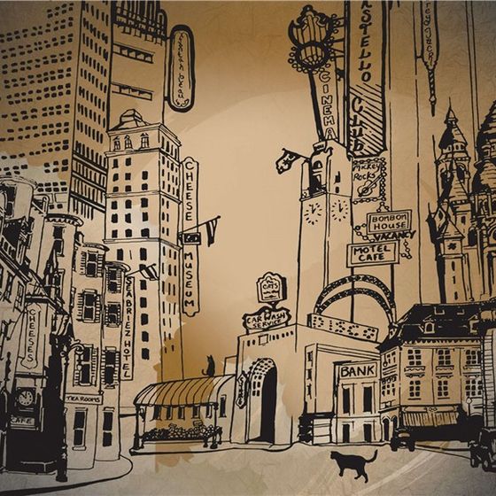 Vintage City Fantasy 3D Model for Creative Projects