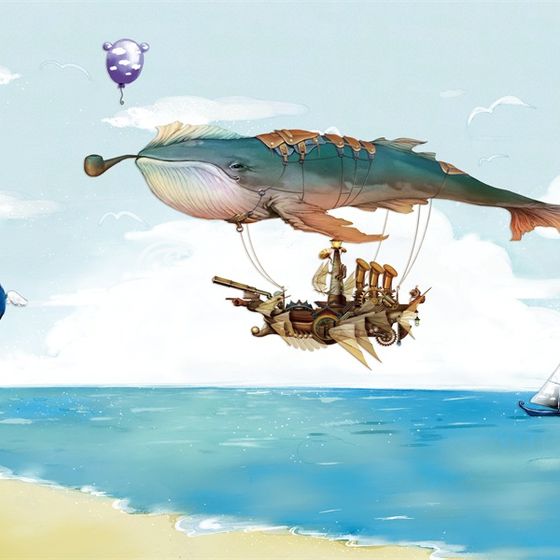 Whale Airship 3D model for Creative Projects