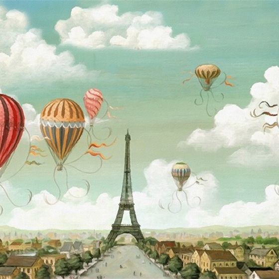 Charming Parisian 3D Model Featuring Eiffel Tower