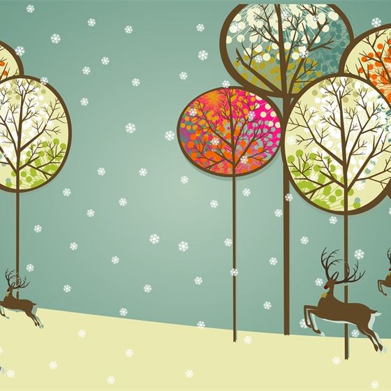 Vibrant Winter Wonderland 3D Model