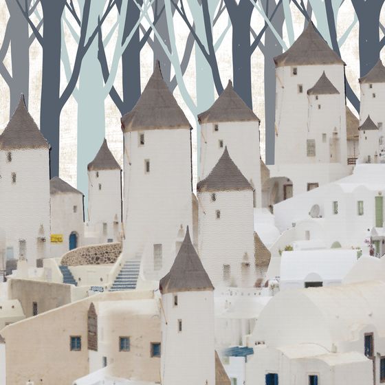 Modern Wall Murals,Blue