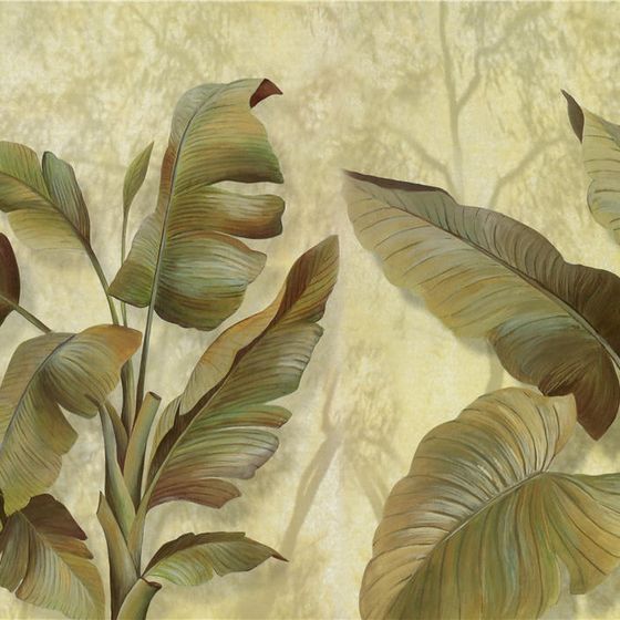 Vibrant Low-Poly Palm Leaf 3D Model for Design Projects