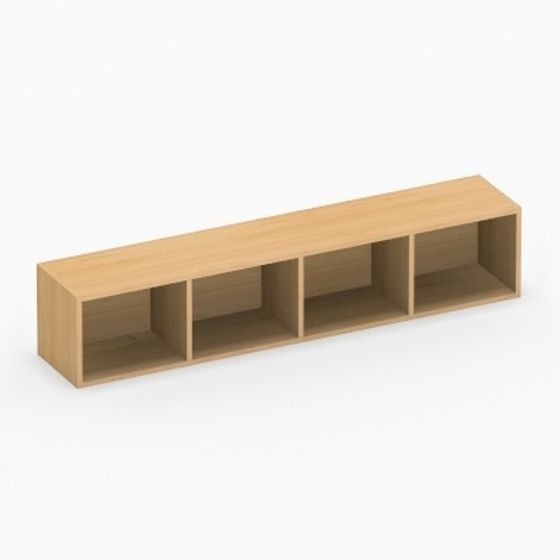 Nordic Style Wooden Storage Shelf 3D model