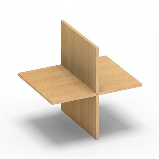 Crossed Wooden Table 3D model