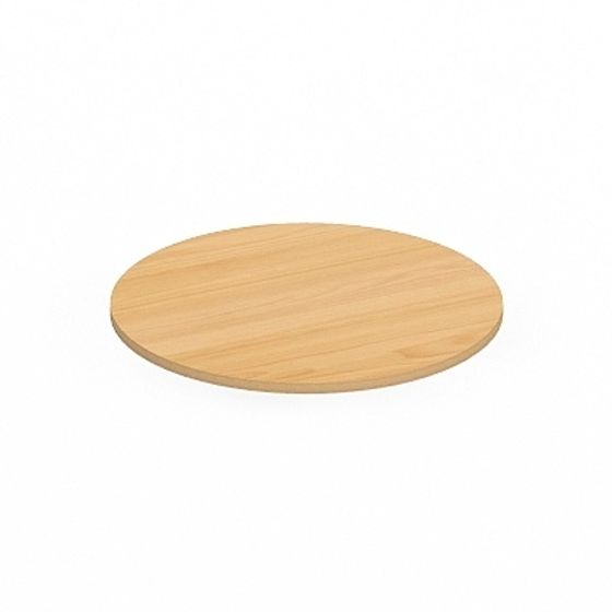 Low-Poly Round Wood Tray 3D model