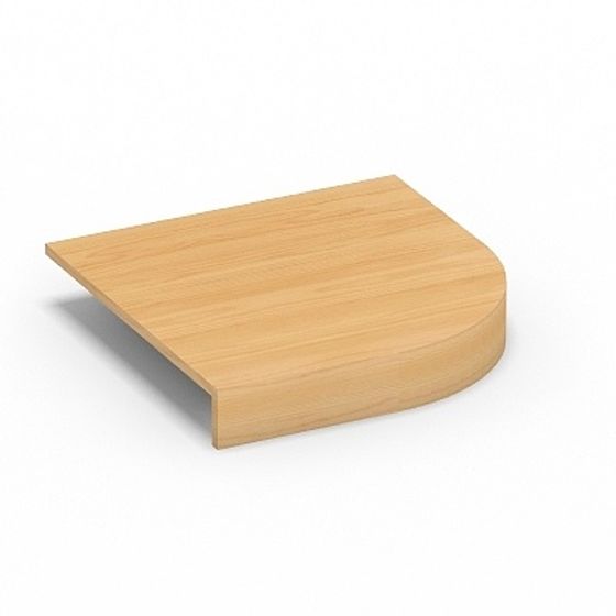 Elegant Semi-Circular Wood Table 3D model