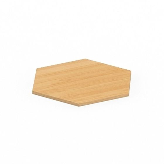 Elegant Hexagonal Wooden Platform 3D model
