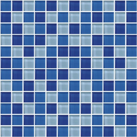 Mosaic Ceramic Soft Furnishing Material 3D Model in Blue