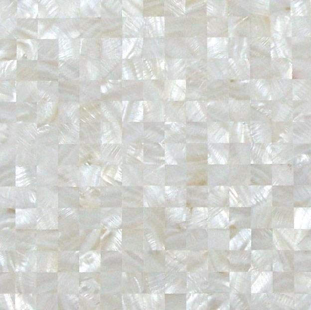 White Mosaic Seashell Decorative Material 3D Model