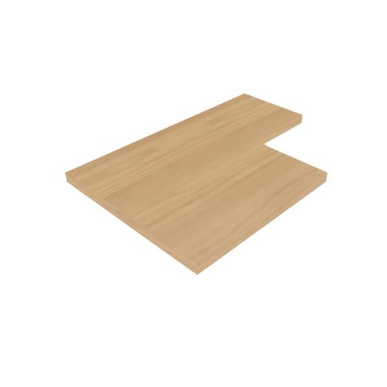 L-Shaped Wooden Shelf 3D model