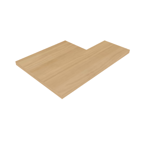 L-Shaped Wooden Plank 3D model