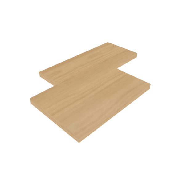 Realistic Wooden Plank 3D Model for Creative Projects