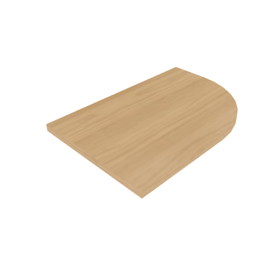 Minimalist Wooden Curved Board 3D model