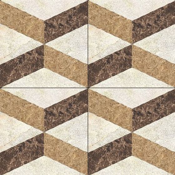 Geometric Charm Diamond Tile Floor 3D model