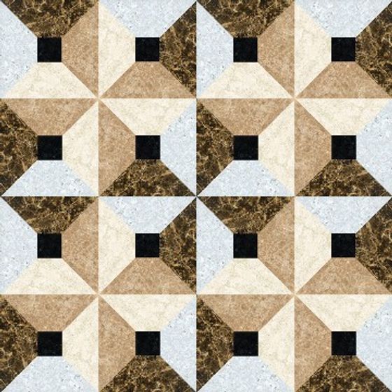 Geometric Mosaic Floor 3D Model