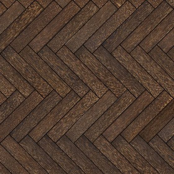 Bur-Wenge Wood Flooring 3D Model in Natural Color