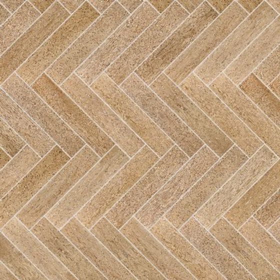 Bur-Oak Wood Herringbone Flooring 3D Model in Earth Color